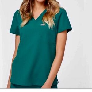 Hunter green FIGS scrubs